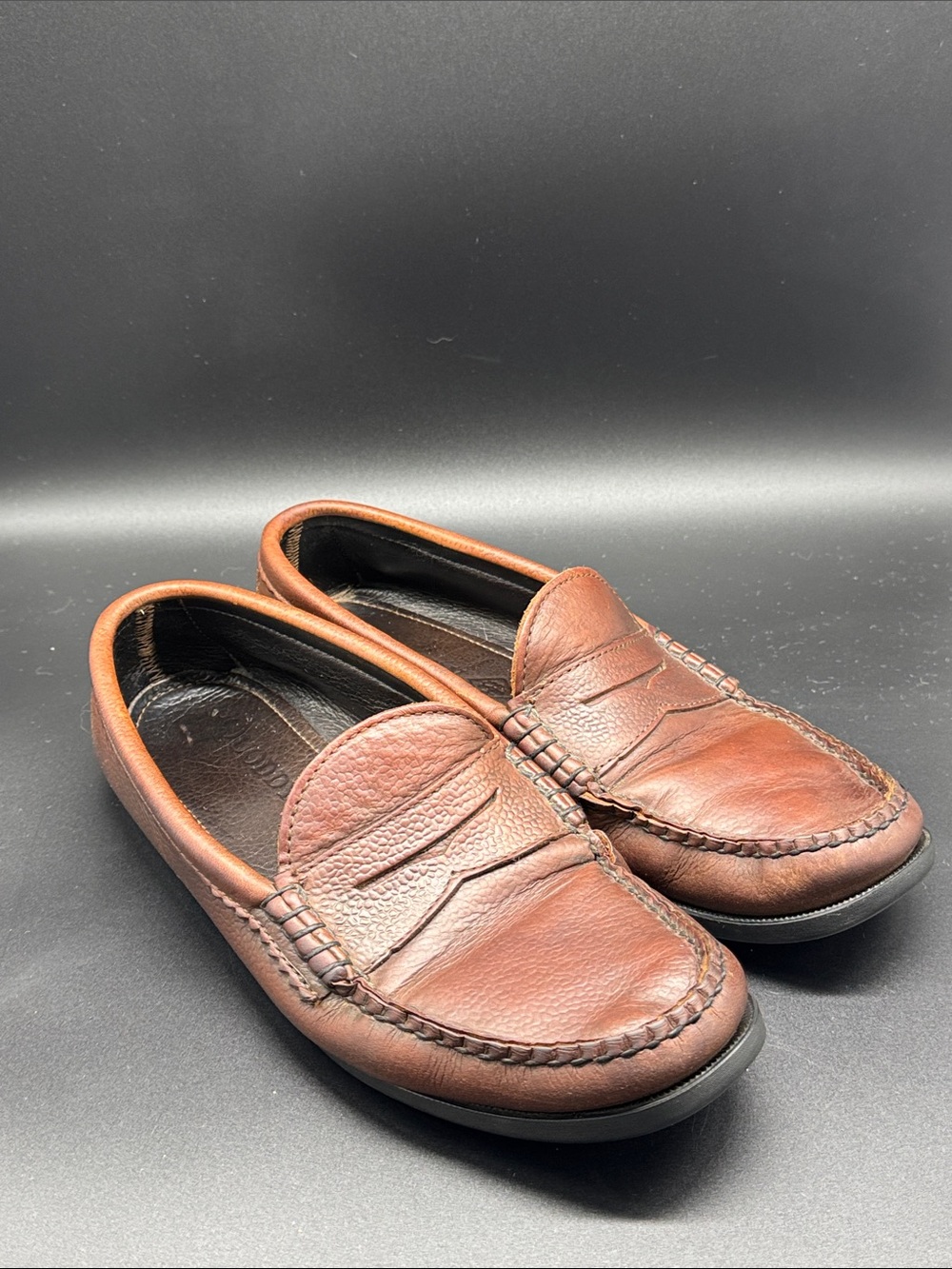 Quoddy Brown Leather Penny Loafers Sz 9
